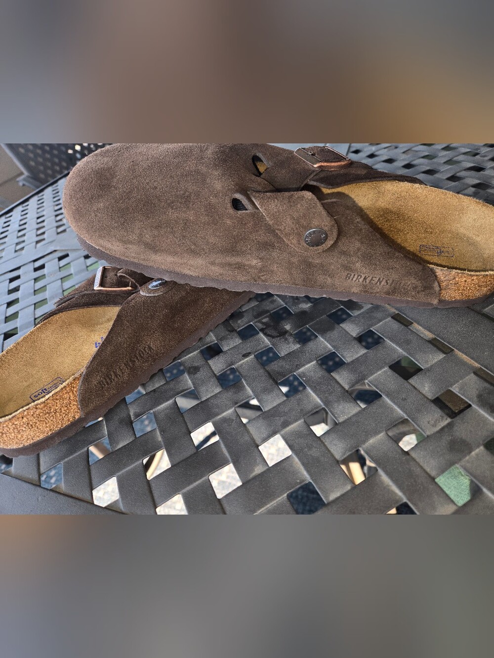 Birkenstock Boston Soft Footbed Suede Clogs Mocha Brown Size 44 EU / Men's 11 - Picture 8 of 10